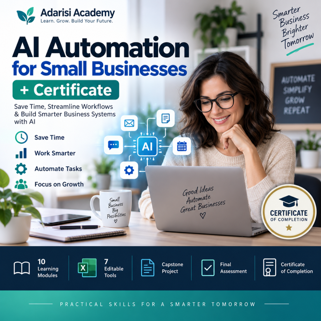 AI automation for small businesses course with certificate