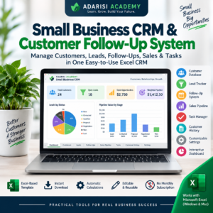 Small business CRM Excel template and customer follow-up system